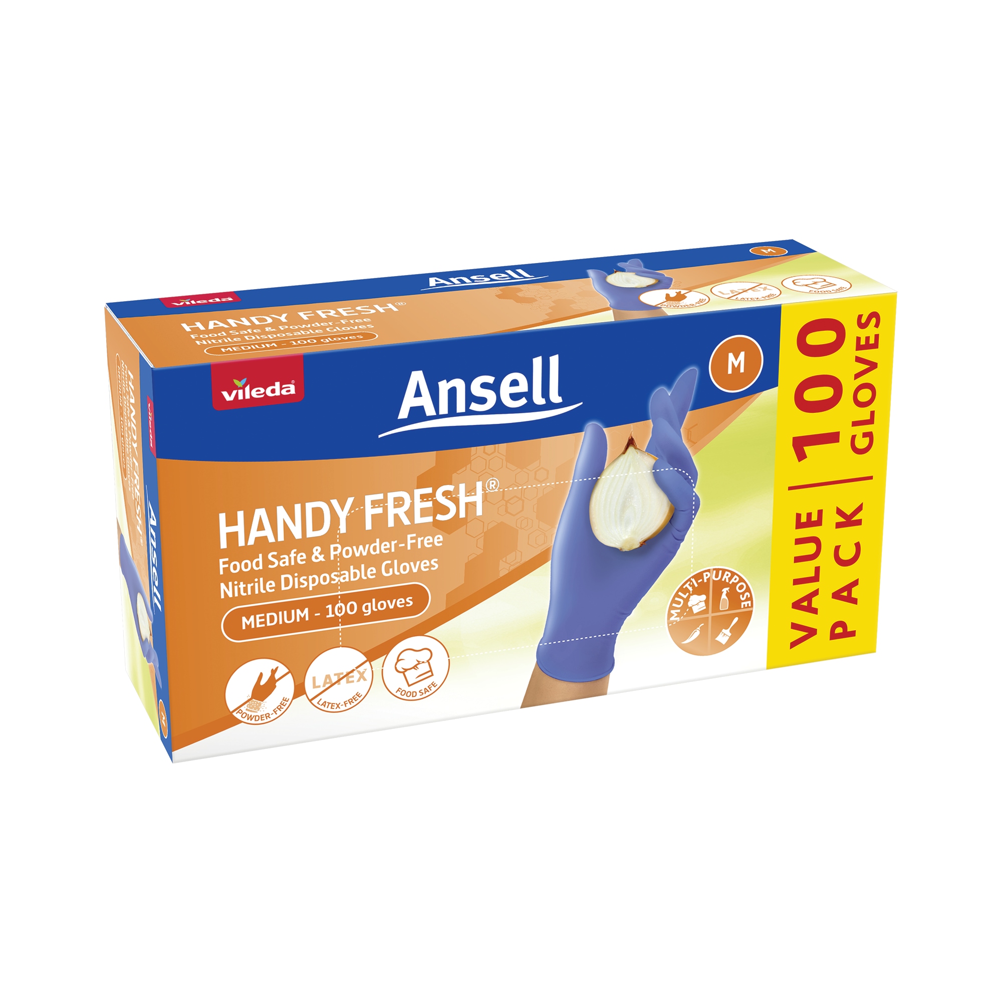 Vileda Ansell Handy Fresh® Nitrile Gloves 100-Pack