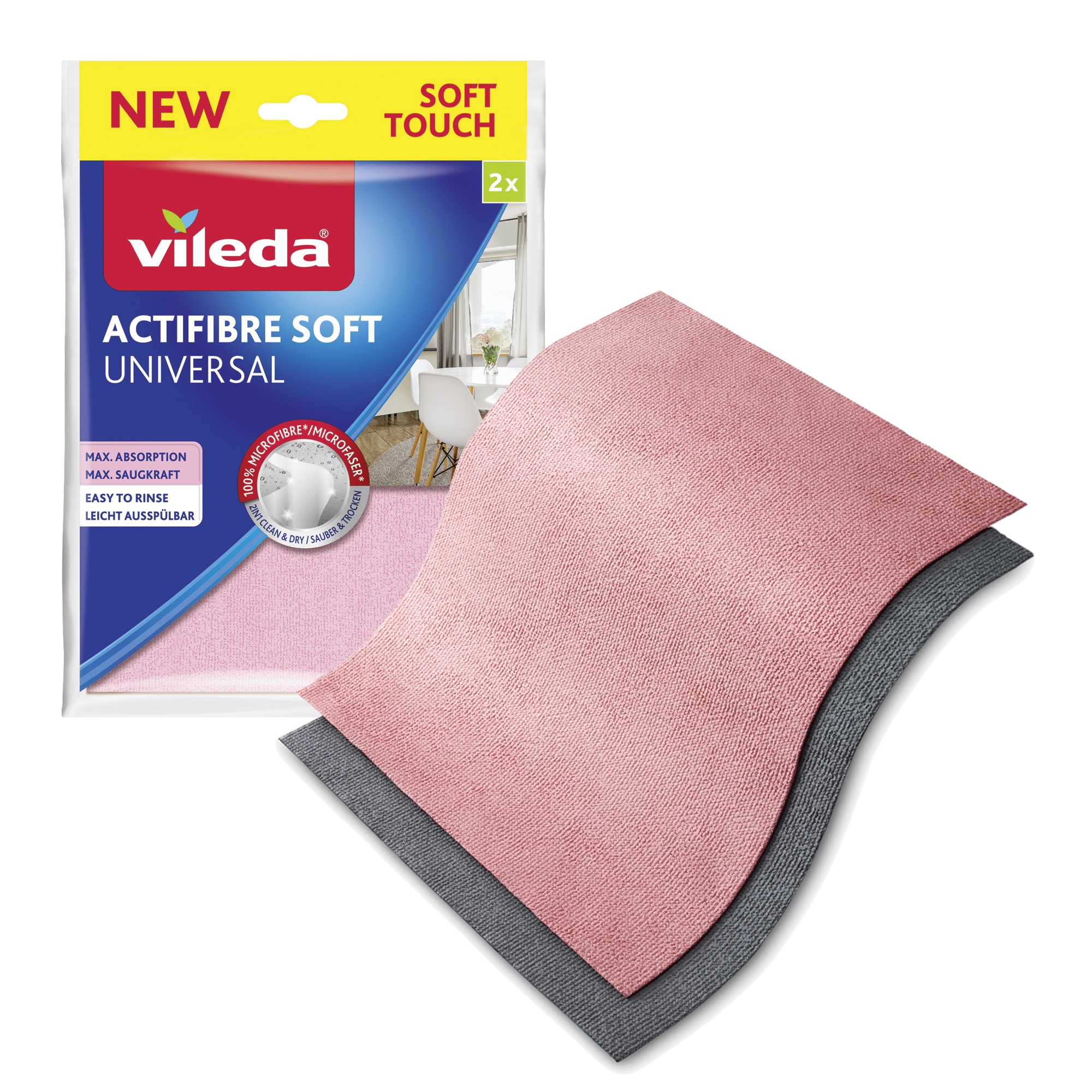 Actifibre Soft Universal Cleaning Cloth 2-Pack