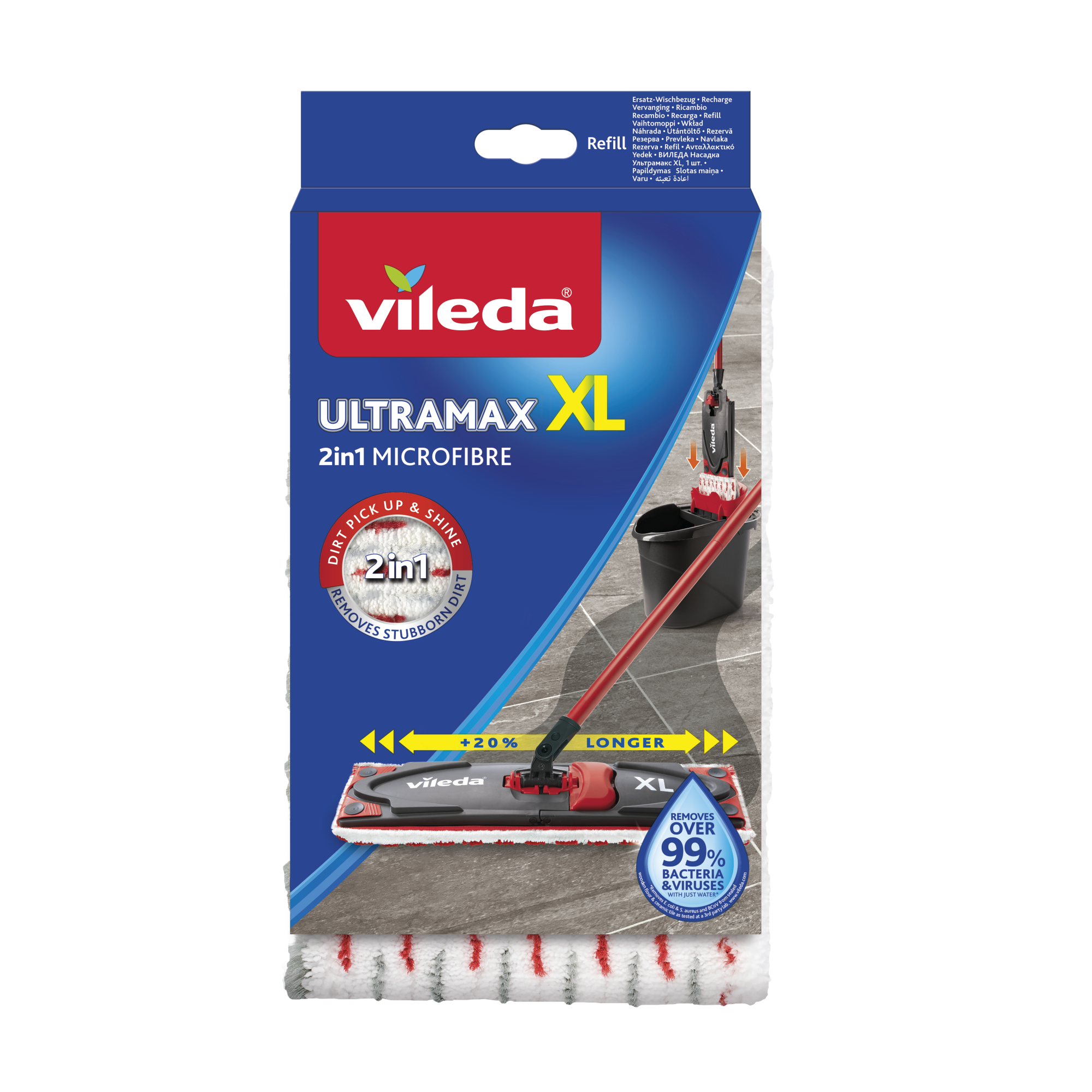 UltraMax XL 2in1 Microfibre Flat Mop Refill